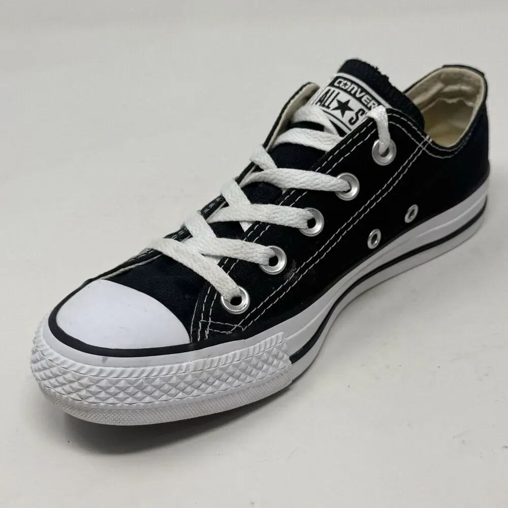 Converse All Star Shoes Womens 6 Black Canvas Low Top Sneakers Chucks Grunge